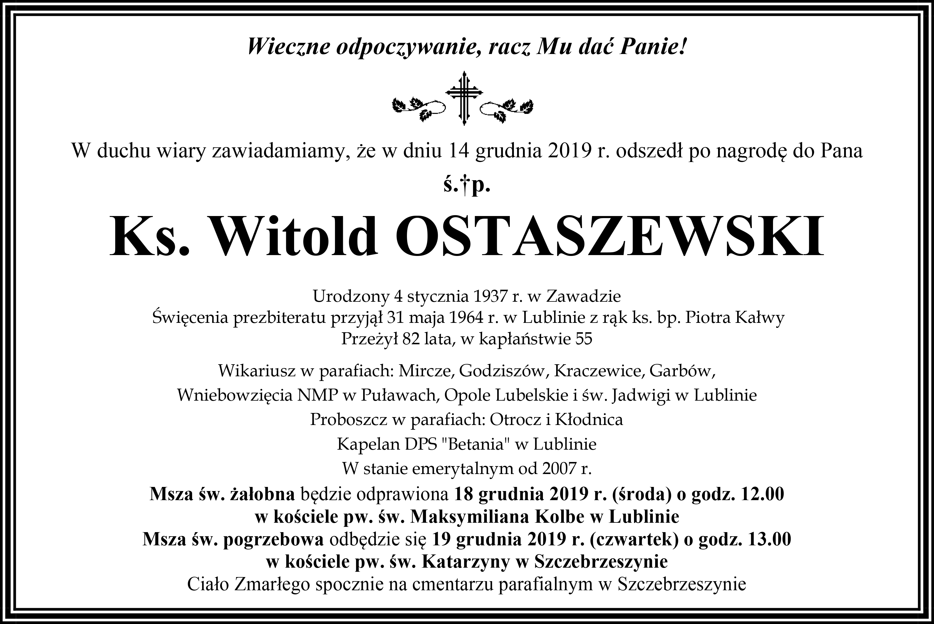 2019 Klepsydra Ostaszewski