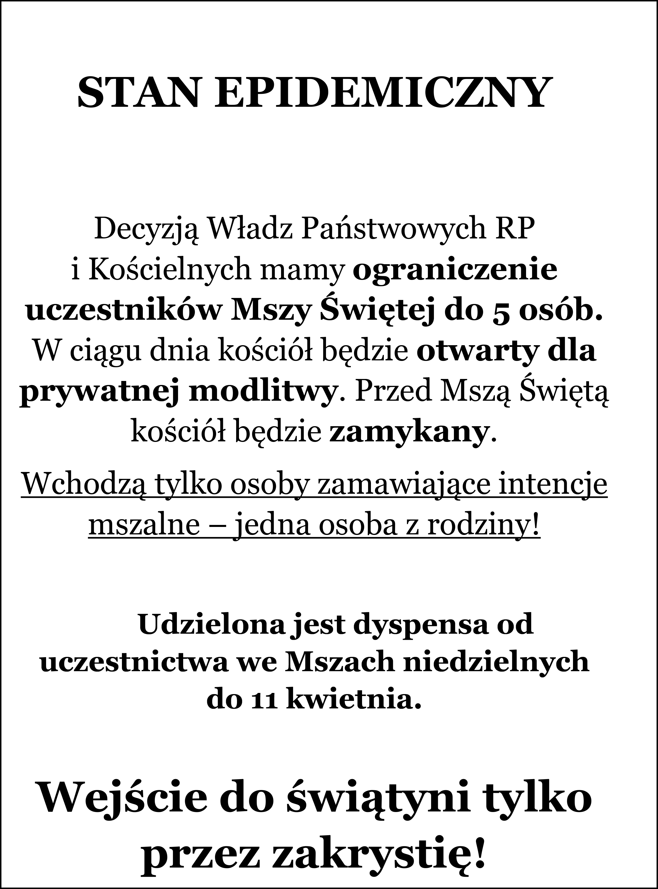 STAN ZAGROŻENIA EPIDEMICZNEGO